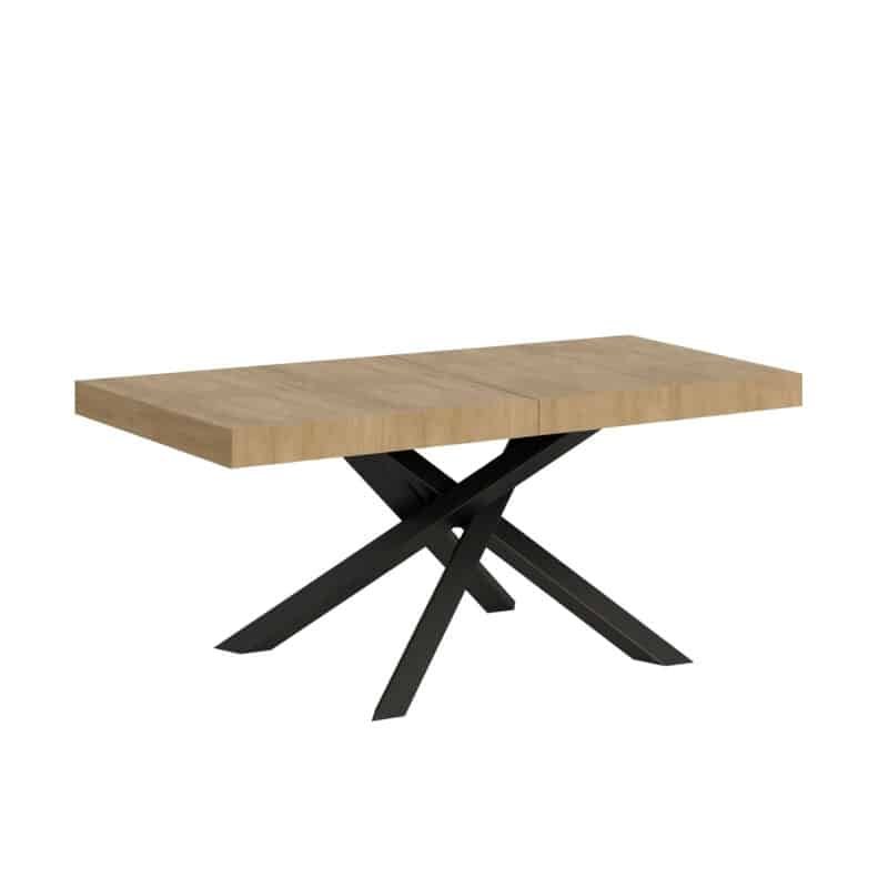 Tavolo allungabile 140/244x90 cm Volantis Premium quercia natura gambe antracite