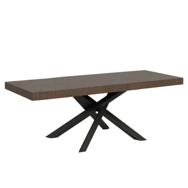 Tavolo allungabile 160/264x90 cm Volantis Premium noce gambe antracite