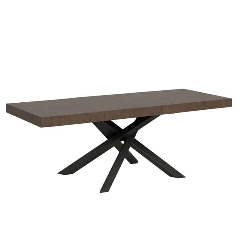 Tavolo allungabile 160/264x90 cm Volantis Premium noce gambe antracite