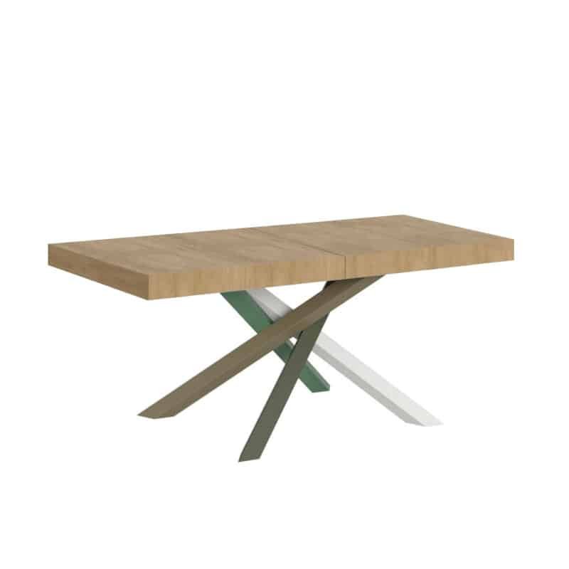 Tavolo allungabile 140/400x90 cm Volantis Premium quercia natura gambe multicolore 4/A