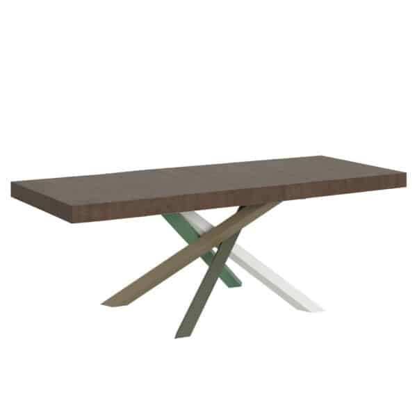 Tavolo allungabile 180/284x90 cm Volantis Premium noce gambe multicolore 4/A