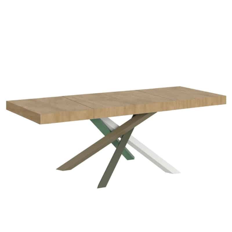 Tavolo allungabile 160/264x90 cm Volantis Premium quercia natura gambe multicolore 4/A