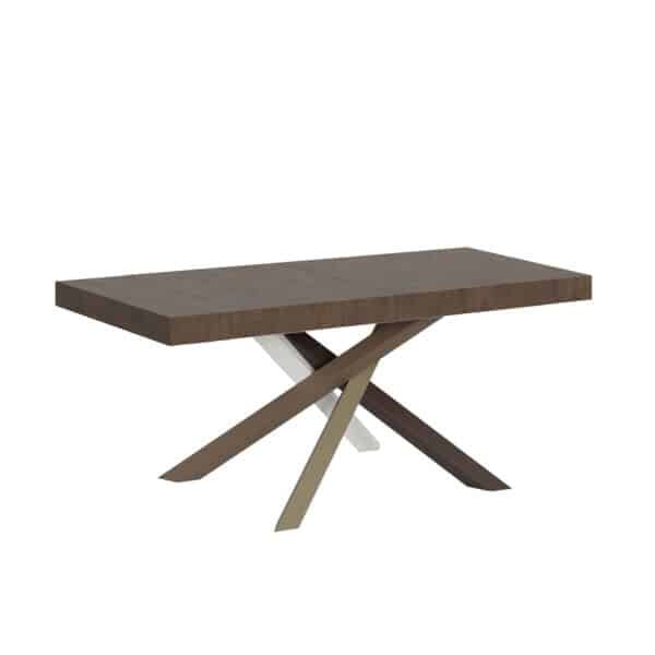 Tavolo allungabile 140/400x90 cm Volantis Premium noce gambe multicolore 4/C