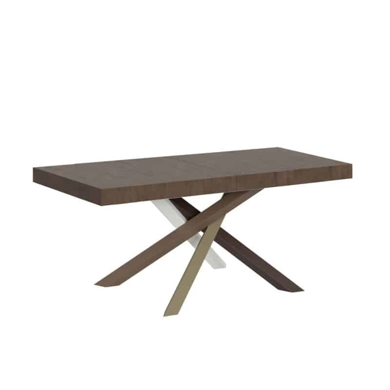Tavolo allungabile 140/244x90 cm Volantis Premium noce gambe multicolore 4/C