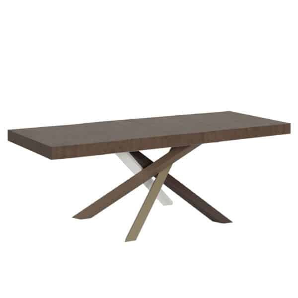 Tavolo allungabile 200/460x90 cm Volantis Premium noce gambe multicolore 4/C