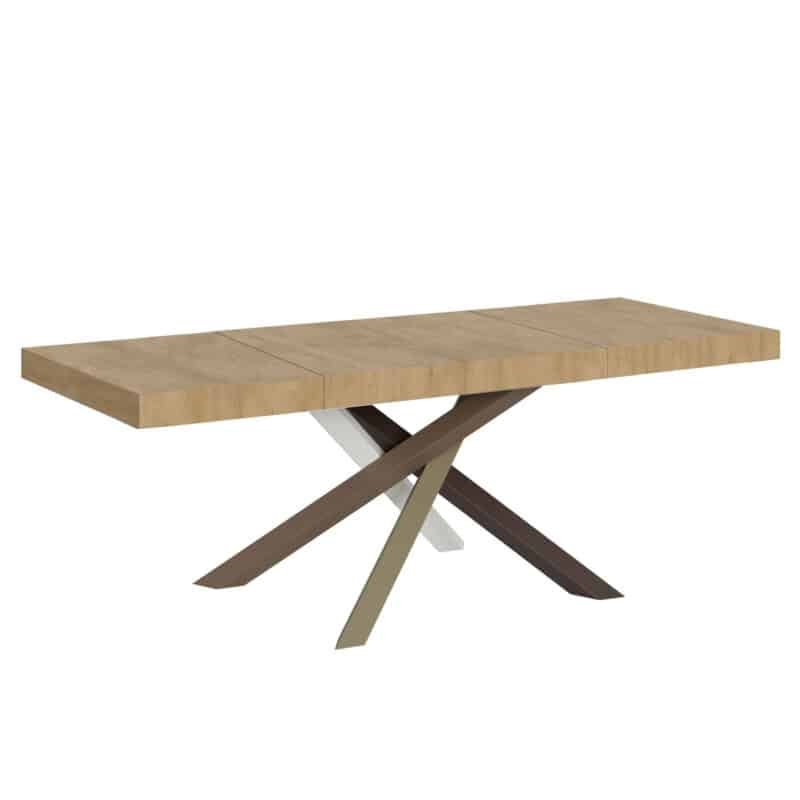 Tavolo allungabile 200/304x90 cm Volantis Premium quercia natura gambe multicolore 4/C