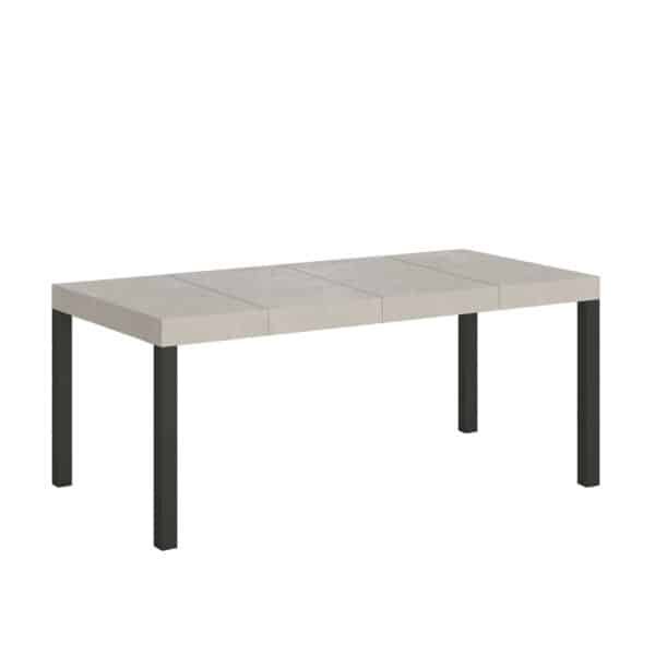Tavolo allungabile 90/246x90 cm Everyday Premium cashmere gambe antracite