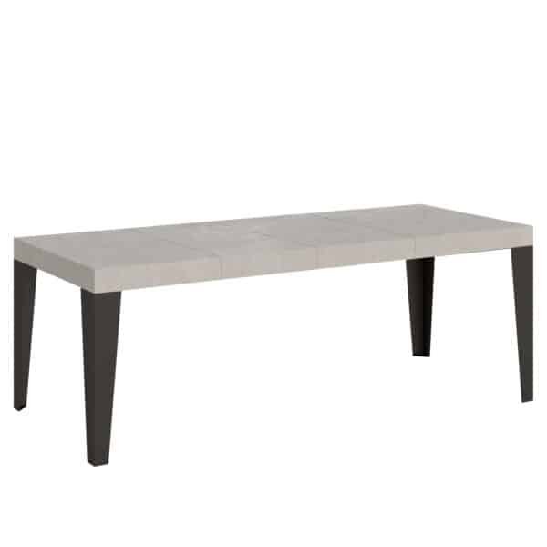 Tavolo allungabile 90/246x90 cm Flame Premium cashmere gambe antracite