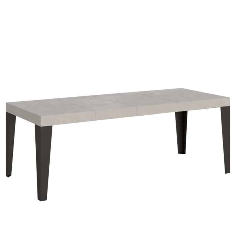 Tavolo allungabile 90/246x90 cm Flame Premium cashmere gambe antracite