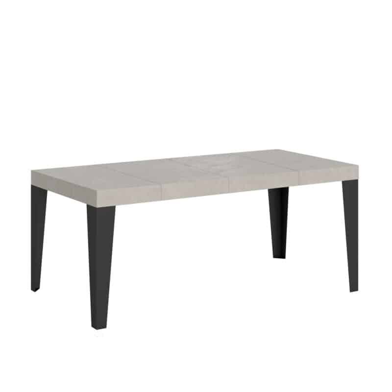 Tavolo allungabile 140/400x90 cm Flame Premium cashmere gambe antracite