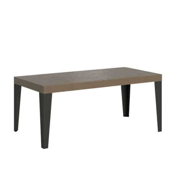Tavolo allungabile 140/400x90 cm Flame Premium tortora gambe antracite