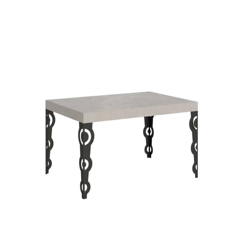 Tavolo allungabile 140/400x90 cm Karamay cashmere gambe antracite