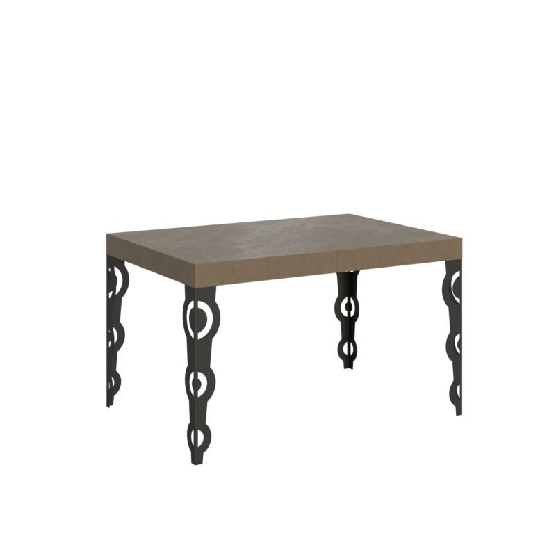 Tavolo allungabile 120/380x90 cm Karamay tortora gambe antracite