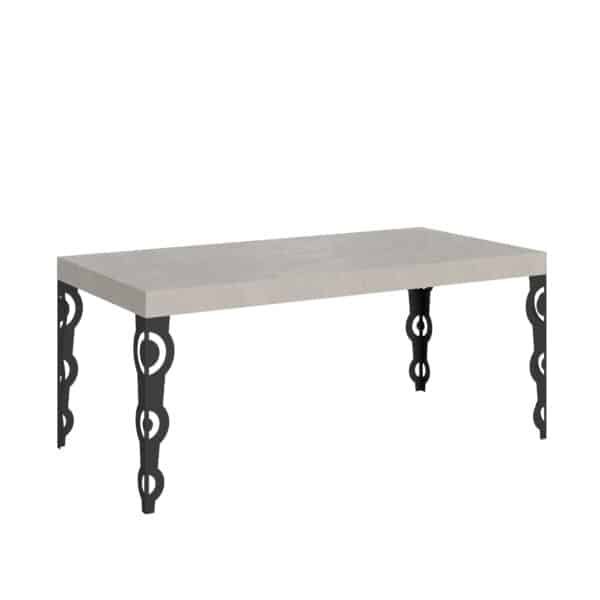 Tavolo allungabile 200/460x90 cm Karamay Premium cashmere gambe antracite
