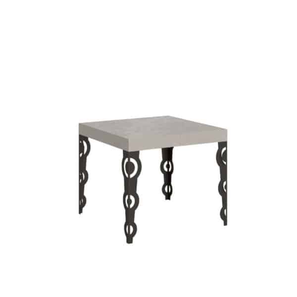 Tavolo allungabile 90/246x90 cm Karamay cashmere gambe antracite