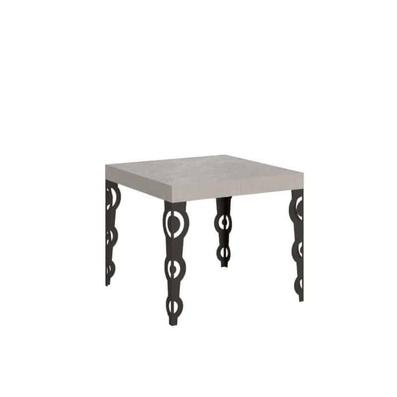 Tavolo allungabile 90/246x90 cm Karamay cashmere gambe antracite