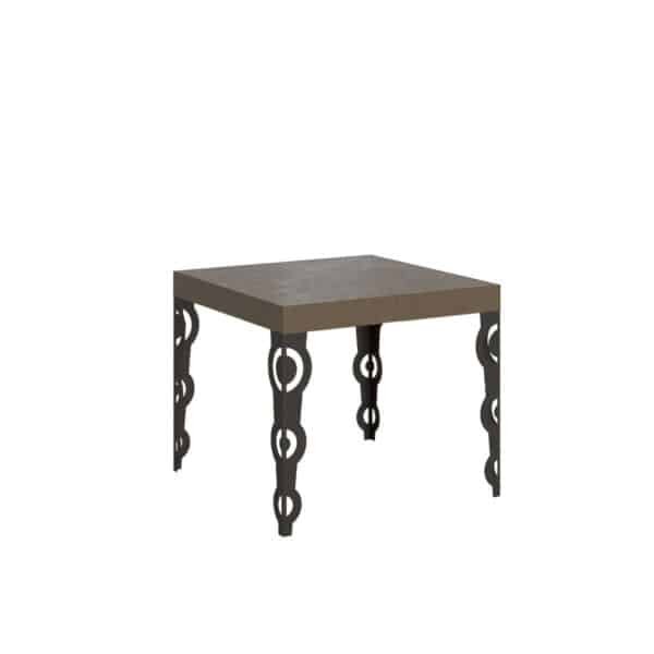 Tavolo allungabile 90/246x90 cm Karamay tortora gambe antracite