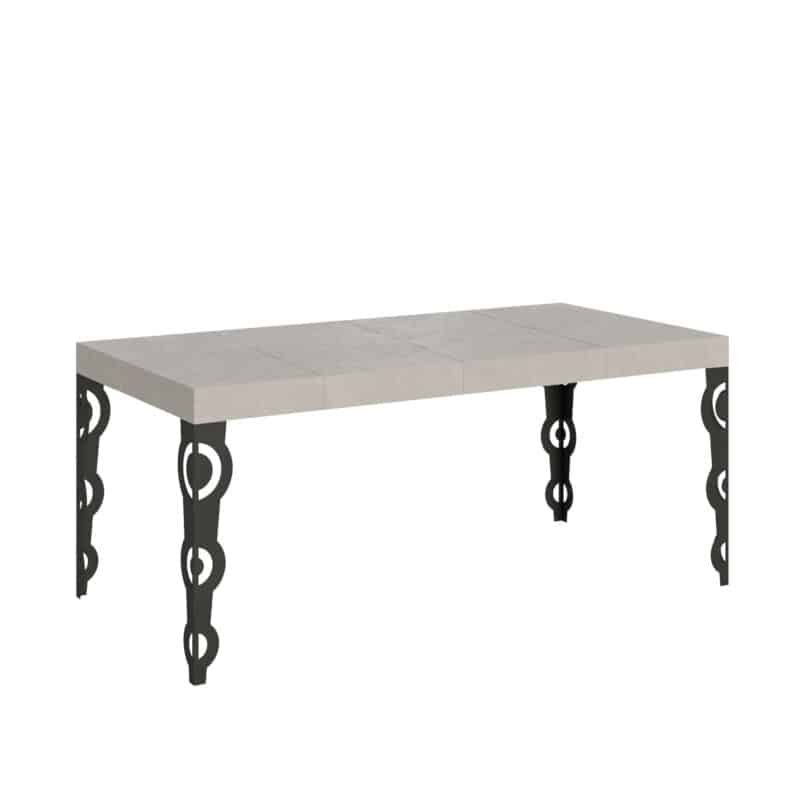Tavolo allungabile 90/246x90 cm Karamay Premium cashmere gambe antracite