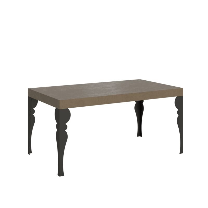 Tavolo allungabile 160/264x90 cm Paxon Premium tortora gambe antracite