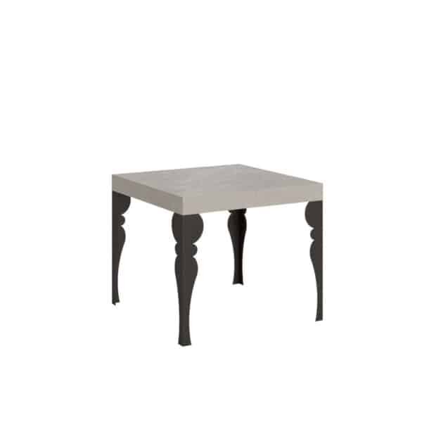 Tavolo allungabile 90/246x90 cm Paxon cashmere gambe antracite