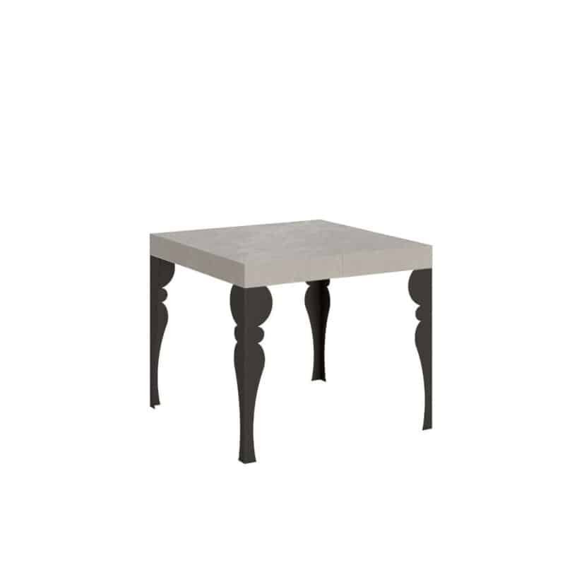 Tavolo allungabile 90/246x90 cm Paxon cashmere gambe antracite