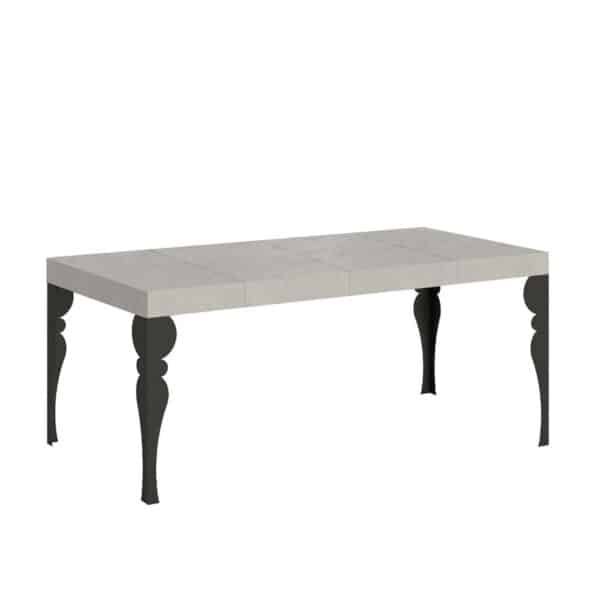Tavolo allungabile 90/246x90 cm Paxon Premium cashmere gambe antracite