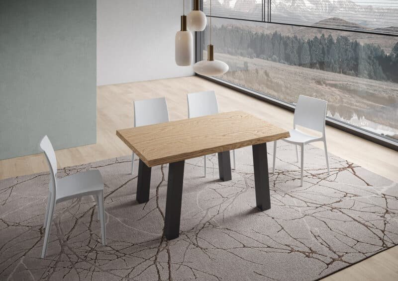 Tavolo Allungabile Svalen 140-190 cm Rovere Scortecciato: Design Industriale Personalizzabile
