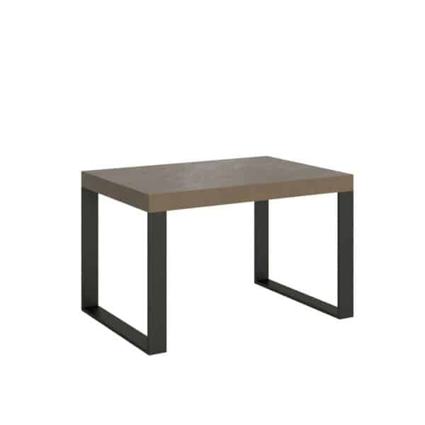 Tavolo allungabile 120/380x90 cm Tecno tortora gambe antracite