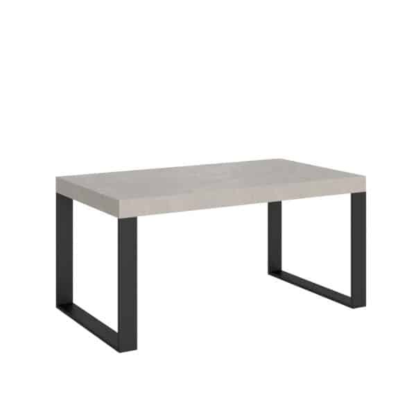 Tavolo allungabile 160/264x90 cm Tecno cashmere gambe antracite