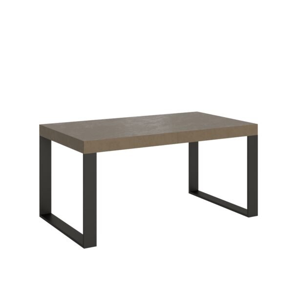 Tavolo allungabile 160/264x90 cm Tecno tortora gambe antracite