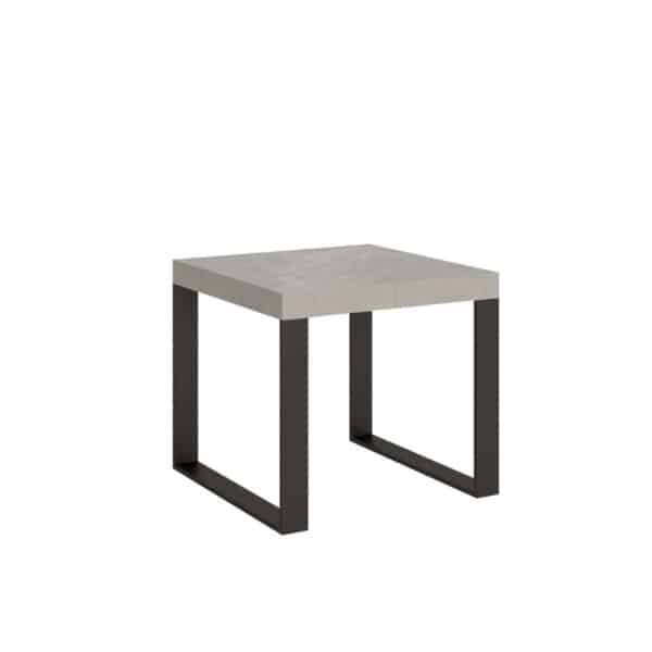 Tavolo allungabile 90/246x90 cm Tecno cashmere gambe antracite
