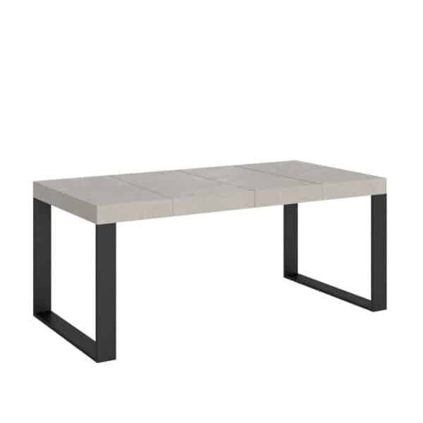 Tavolo allungabile 120/380x90 cm Tecno Premium cashmere gambe antracite