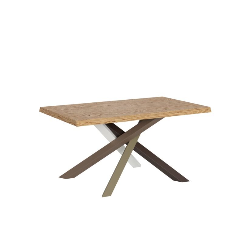 Tavolo fisso 140x90 cm Versalux rovere scortecciato gambe multicolore 4/C