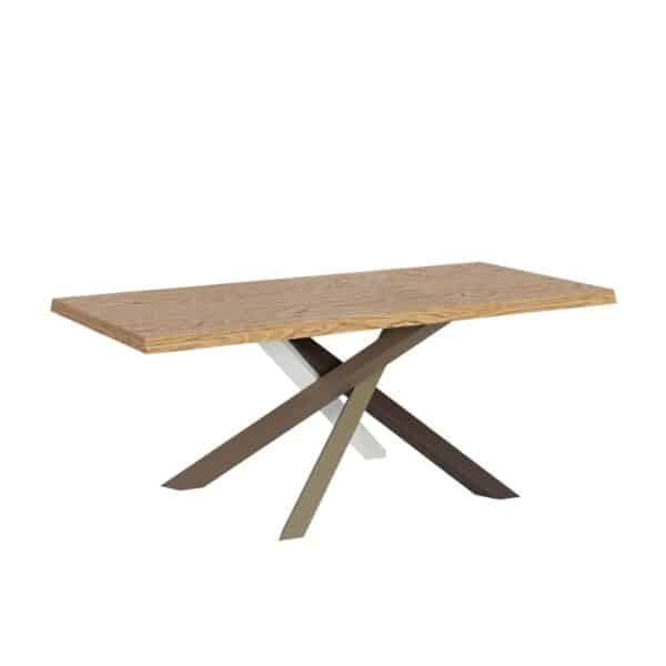 Tavolo allungabile 200/250x90 cm Versalux rovere scortecciato gambe multicolore 4/C