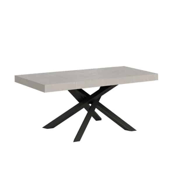Tavolo allungabile 140/244x90 cm Volantis Premium cashmere gambe antracite