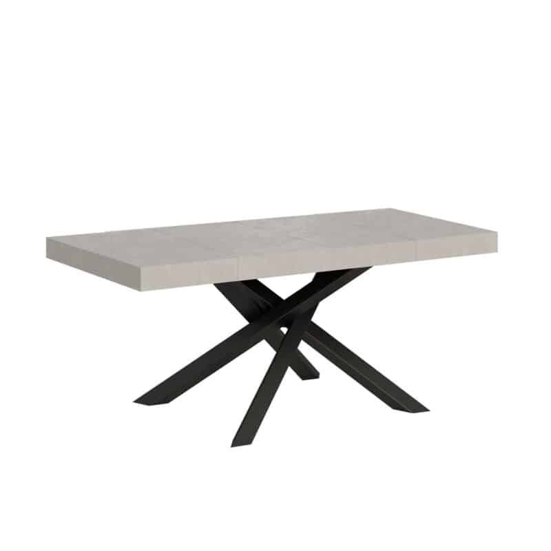 Tavolo allungabile 120/224x90 cm Volantis Premium cashmere gambe antracite