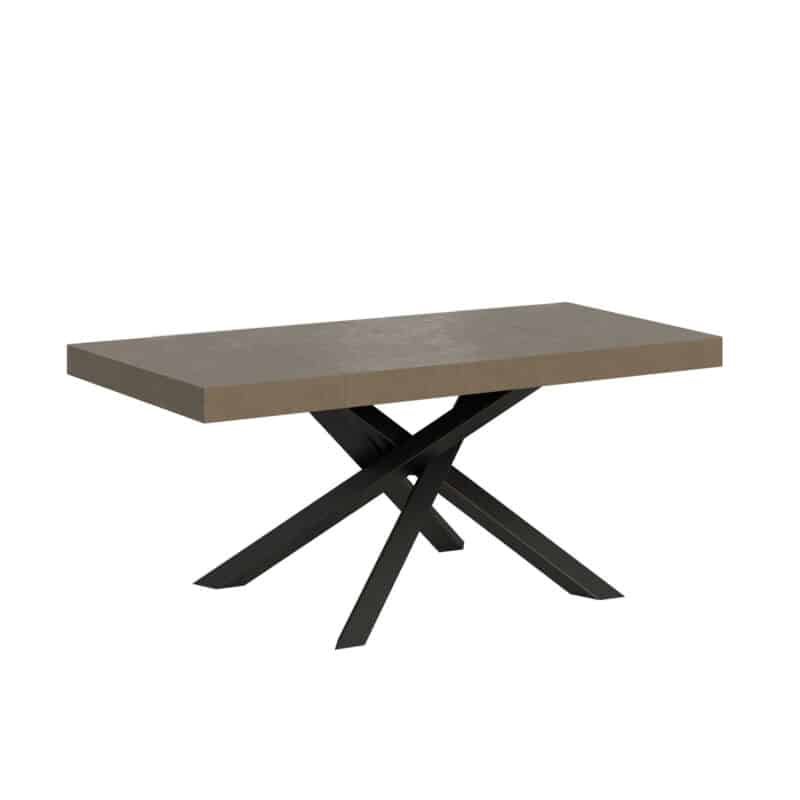 Tavolo allungabile 120/224x90 cm Volantis Premium tortora gambe antracite