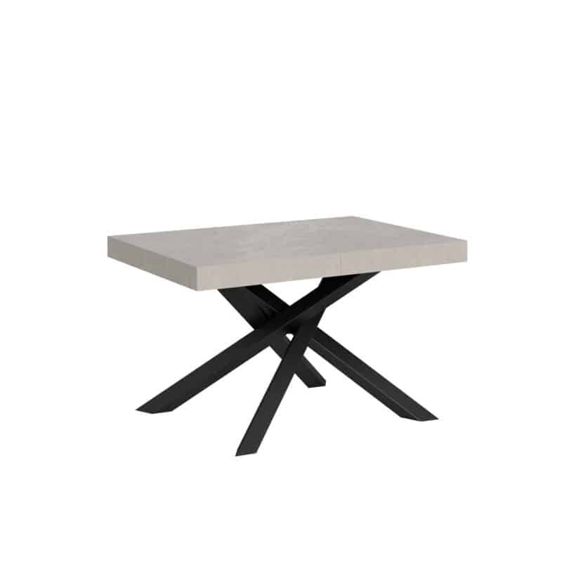 Tavolo allungabile 120/224x90 cm Volantis cashmere gambe antracite