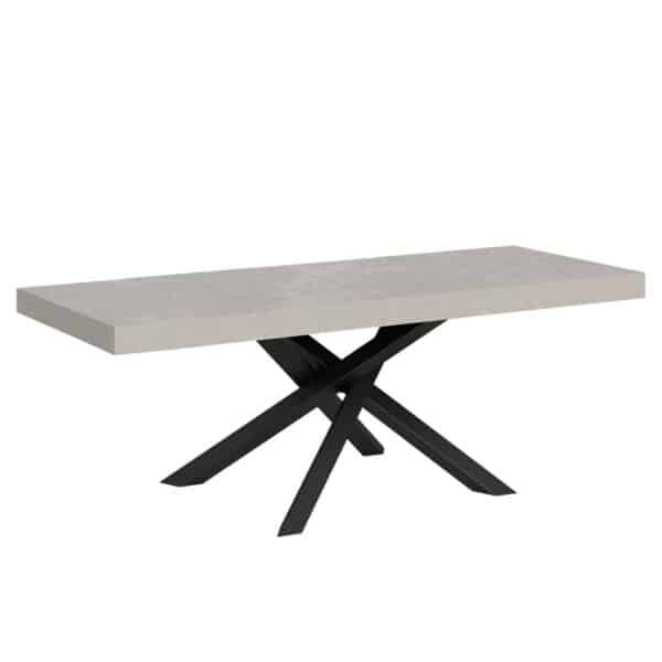 Tavolo allungabile 160/264x90 cm Volantis Premium cashmere gambe antracite