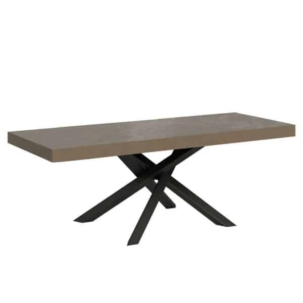 Tavolo allungabile 160/264x90 cm Volantis Premium tortora gambe antracite