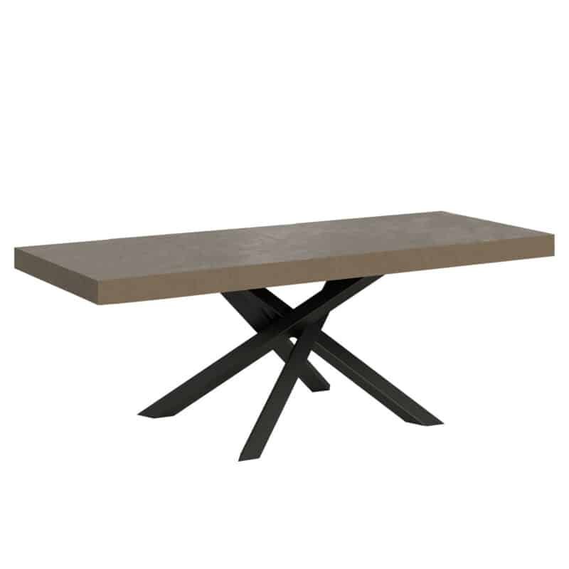 Tavolo allungabile 160/264x90 cm Volantis Premium tortora gambe antracite