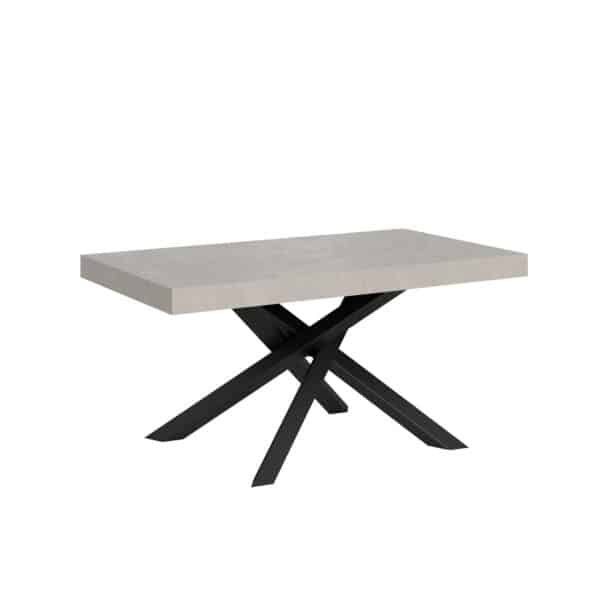 Tavolo allungabile 160/420x90 cm Volantis cashmere gambe antracite