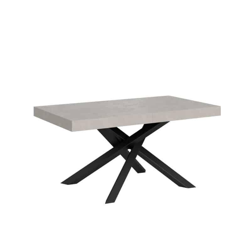 Tavolo allungabile 160/264x90 cm Volantis cashmere gambe antracite