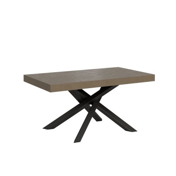 Tavolo allungabile 160/420x90 cm Volantis tortora gambe antracite