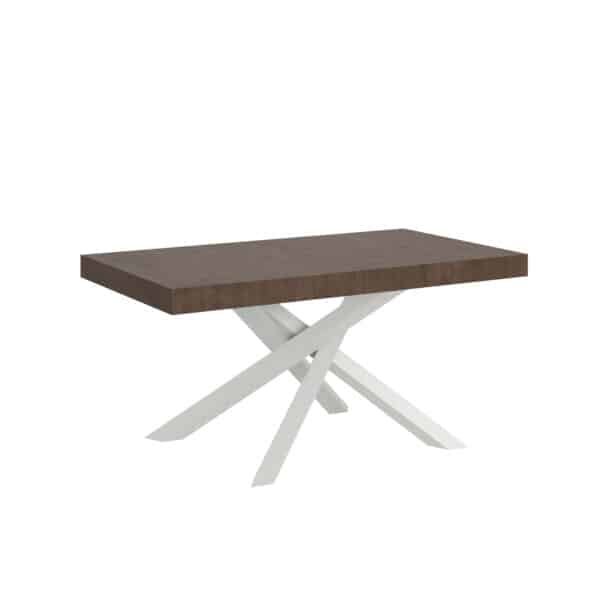 Tavolo allungabile 180/284x90 cm Volantis noce gambe bianche