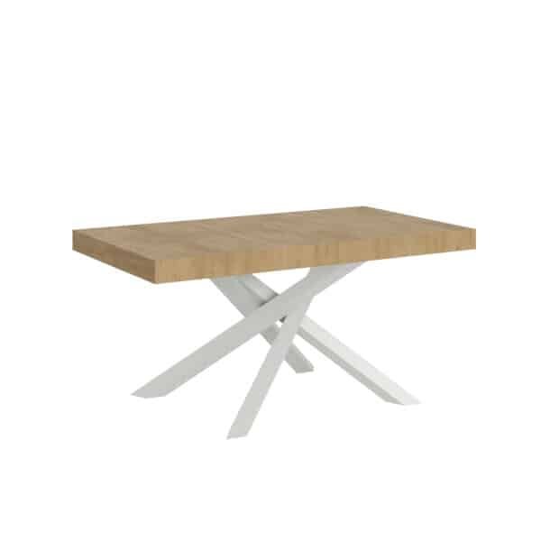 Tavolo allungabile 180/284x90 cm Volantis quercia natura gambe bianche