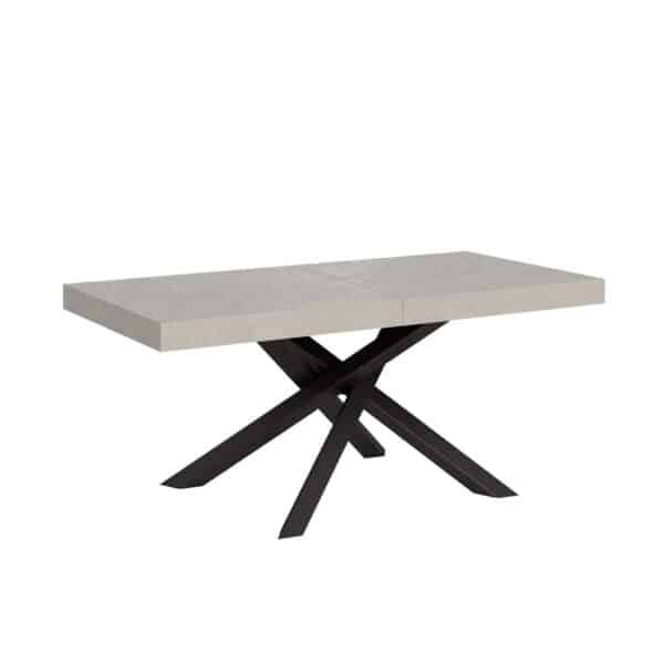 Tavolo allungabile 200/460x90 cm Volantis cashmere gambe antracite