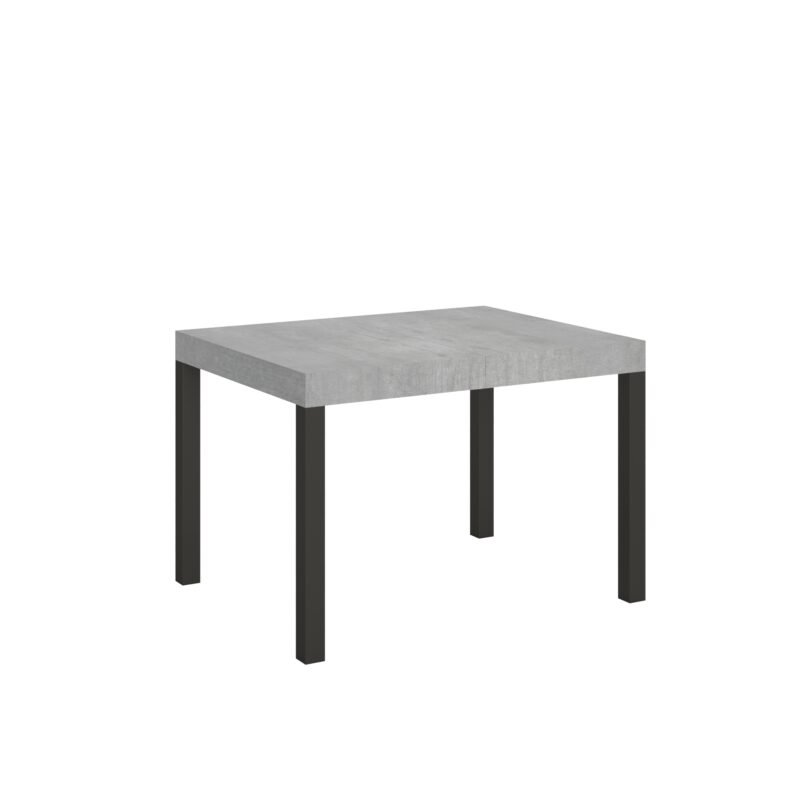 Tavolo allungabile 110/194x70 cm Everyday cemento gambe antracite