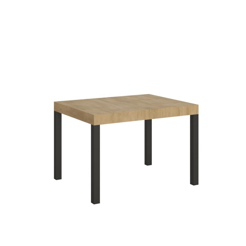 Tavolo allungabile 120/204x80 cm Everyday quercia natura gambe antracite