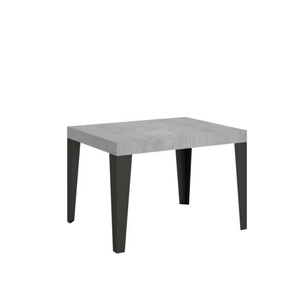 Tavolo allungabile 110/194x70 cm Flame cemento gambe antracite